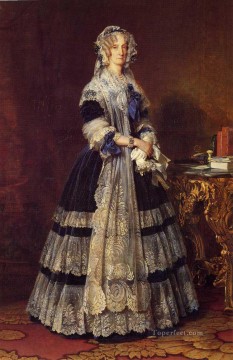 フランツ・クサヴァー・ウィンターハルター Painting - マリー・アメリー王妃の肖像画 フランツ・クサーヴァー・ウィンターハルター